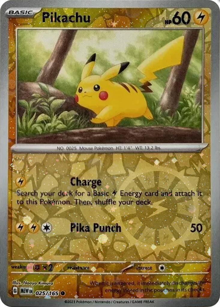 Pikachu (025/165) (Cosmos Holo) (Costco Exclusive) [Miscellaneous Cards] | Fandemonia Ltd