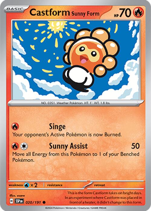 Castform Sunny Form (020/191) [Scarlet & Violet: Surging Sparks] | Fandemonia Ltd