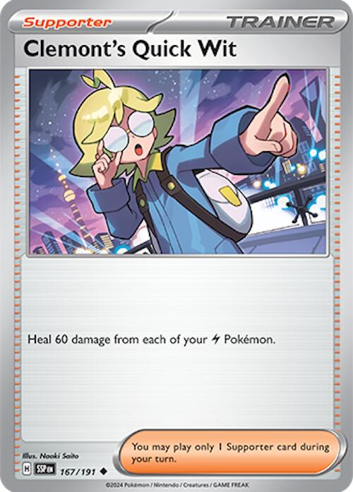 Clemont's Quick Wit (167/191) [Scarlet & Violet: Surging Sparks] | Fandemonia Ltd