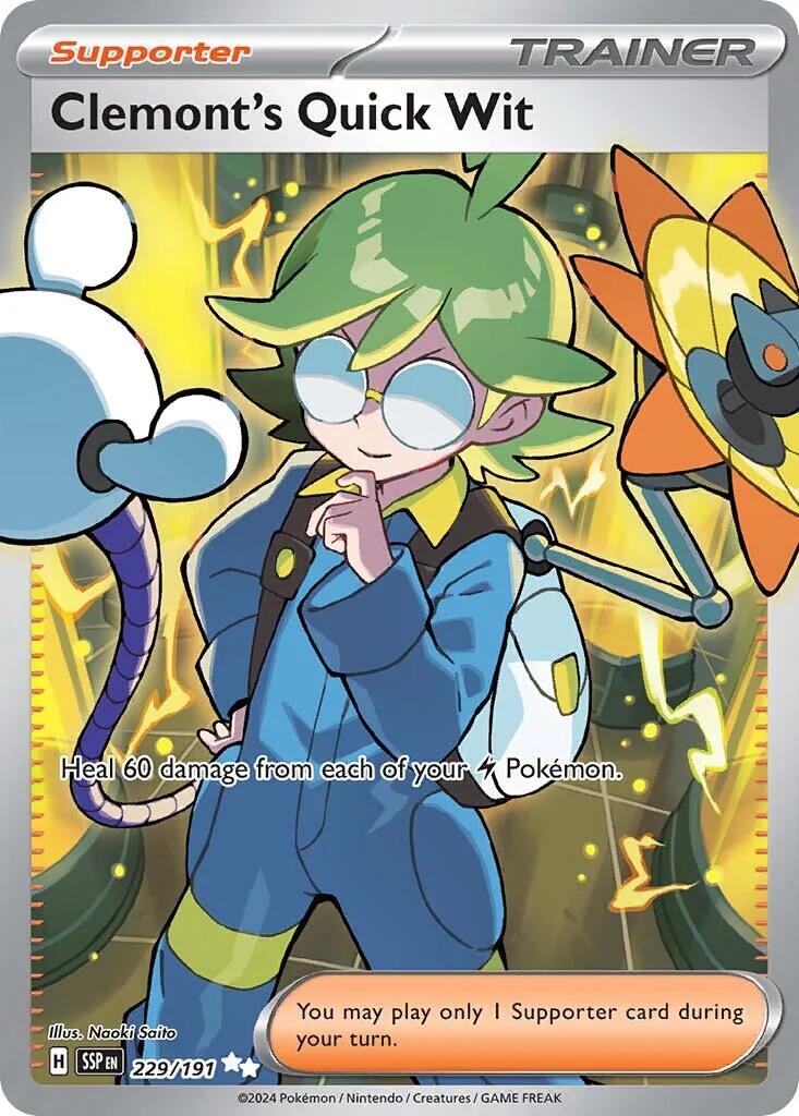 Clemont's Quick Wit (229/191) [Scarlet & Violet: Surging Sparks] | Fandemonia Ltd