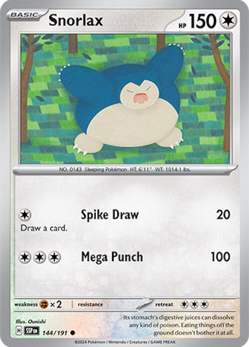 Snorlax (144/191) [Scarlet & Violet: Surging Sparks] | Fandemonia Ltd