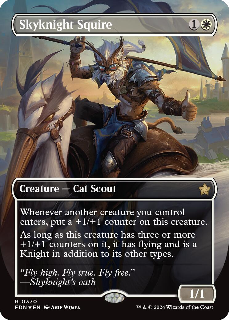 Skyknight Squire (Borderless) (Mana Foil) [Foundations] | Fandemonia Ltd