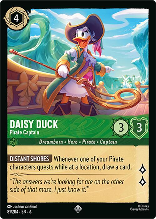 Daisy Duck - Pirate Captain (81/204) [Azurite Sea] | Fandemonia Ltd