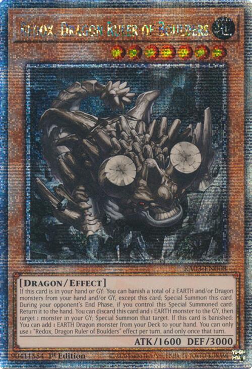 Redox, Dragon Ruler of Boulders (Quarter Century Secret Rare) [RA03-EN008] Quarter Century Secret Rare | Fandemonia Ltd