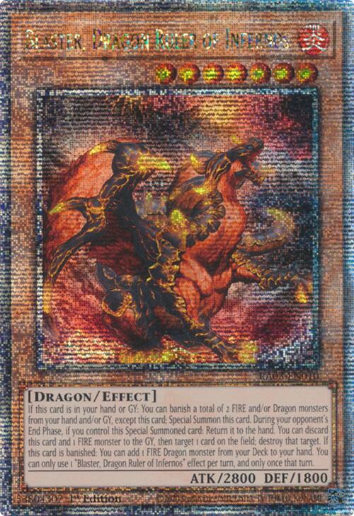 Blaster, Dragon Ruler of Infernos (Quarter Century Secret Rare) [RA03-EN010] Quarter Century Secret Rare | Fandemonia Ltd