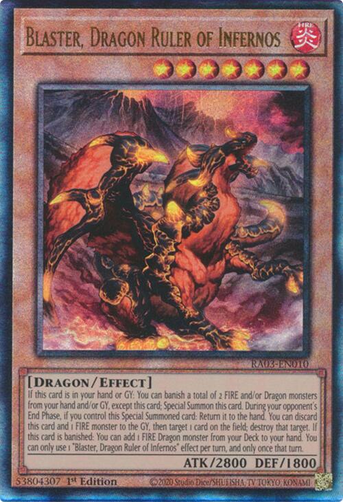 Blaster, Dragon Ruler of Infernos (UTR) [RA03-EN010] Prismatic Ultimate Rare | Fandemonia Ltd