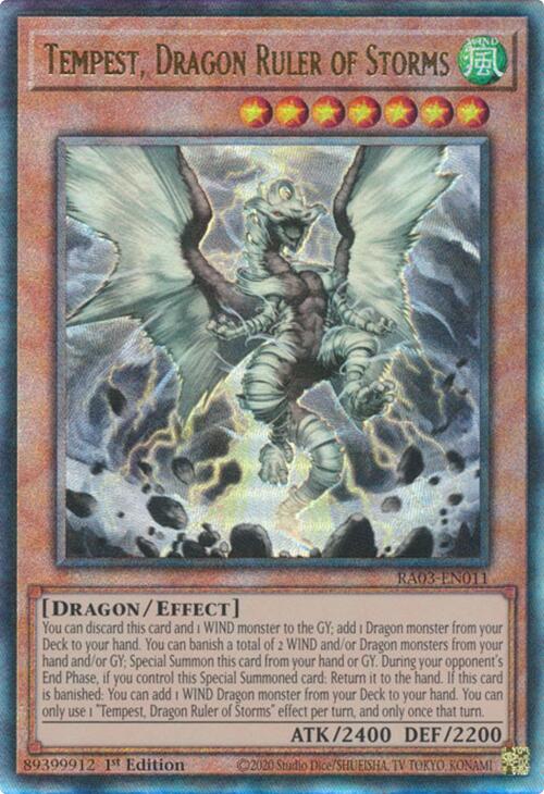 Tempest, Dragon Ruler of Storms (UTR) [RA03-EN011] Prismatic Ultimate Rare | Fandemonia Ltd