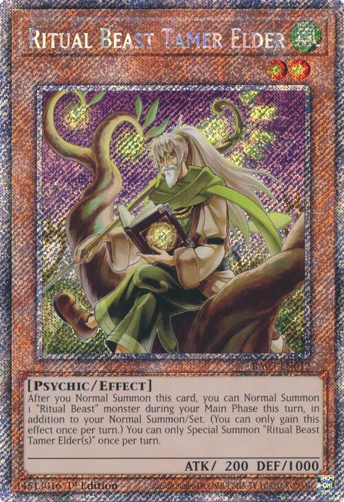 Ritual Beast Tamer Elder (Platinum Secret Rare) [RA03-EN012] Platinum Secret Rare | Fandemonia Ltd