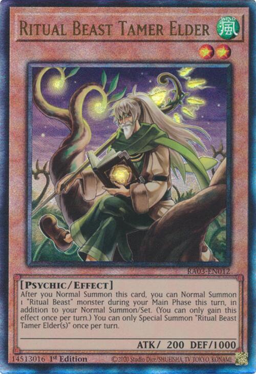 Ritual Beast Tamer Elder (UTR) [RA03-EN012] Prismatic Ultimate Rare | Fandemonia Ltd