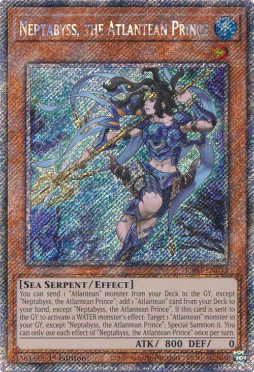 Neptabyss, the Atlantean Prince (Platinum Secret Rare) [RA03-EN013] Platinum Secret Rare | Fandemonia Ltd