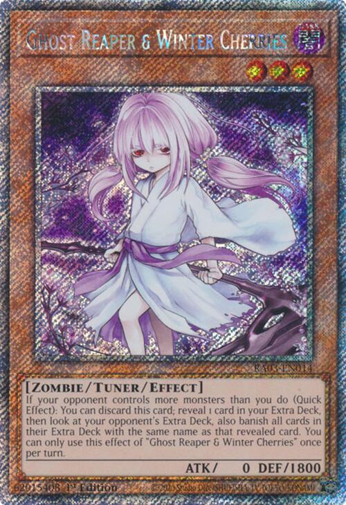 Ghost Reaper & Winter Cherries (Alternate Art) (Platinum Secret Rare) [RA03-EN014] Platinum Secret Rare | Fandemonia Ltd