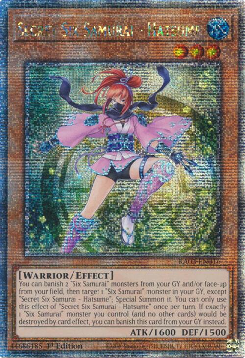 Secret Six Samurai - Hatsume (Quarter Century Secret Rare) [RA03-EN016] Quarter Century Secret Rare | Fandemonia Ltd