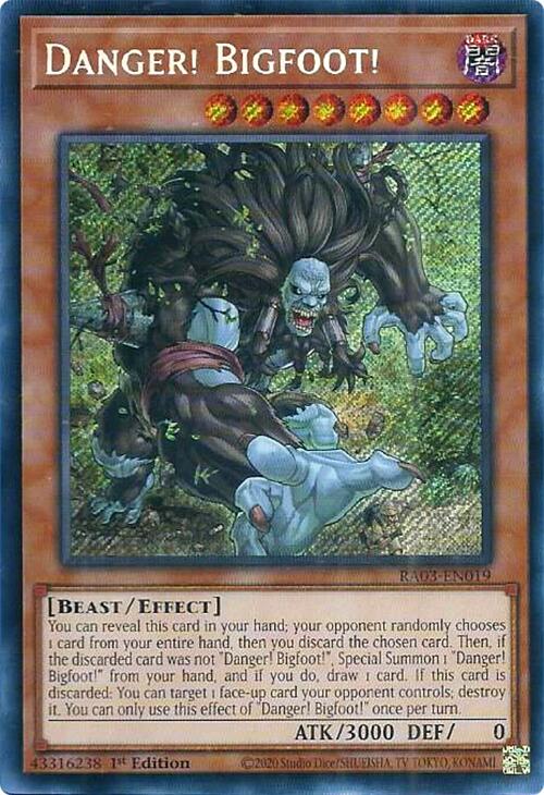 Danger! Bigfoot! (Secret Rare) [RA03-EN019] Secret Rare | Fandemonia Ltd