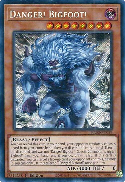 Danger! Bigfoot! (Alternate Art) (Secret Rare) [RA03-EN019] Secret Rare | Fandemonia Ltd