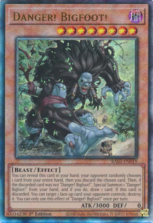 Danger! Bigfoot! (UTR) [RA03-EN019] Prismatic Ultimate Rare | Fandemonia Ltd