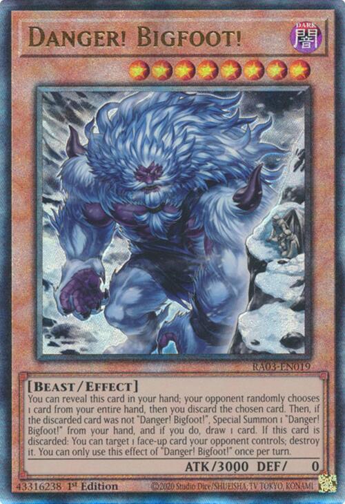 Danger! Bigfoot! (Alternate Art) (UTR) [RA03-EN019] Prismatic Ultimate Rare | Fandemonia Ltd