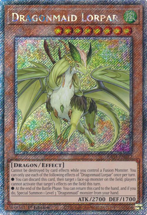 Dragonmaid Lorpar (Platinum Secret Rare) [RA03-EN022] Platinum Secret Rare | Fandemonia Ltd