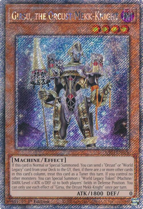 Girsu, the Orcust Mekk-Knight (Platinum Secret Rare) [RA03-EN026] Platinum Secret Rare | Fandemonia Ltd