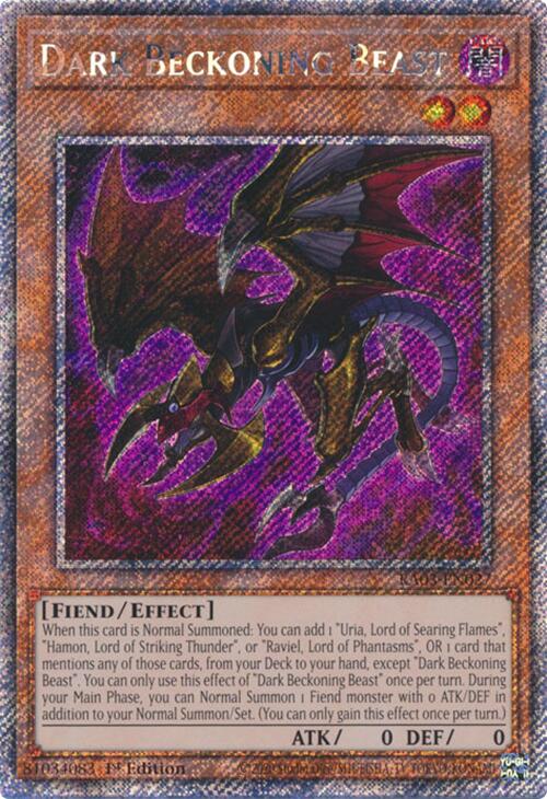 Dark Beckoning Beast (Platinum Secret Rare) [RA03-EN027] Platinum Secret Rare | Fandemonia Ltd