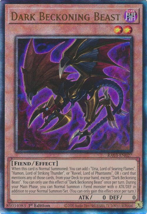 Dark Beckoning Beast (UTR) [RA03-EN027] Prismatic Ultimate Rare | Fandemonia Ltd