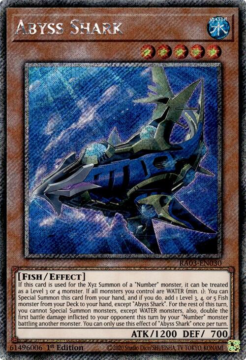 Abyss Shark (Platinum Secret Rare) [RA03-EN030] Platinum Secret Rare | Fandemonia Ltd