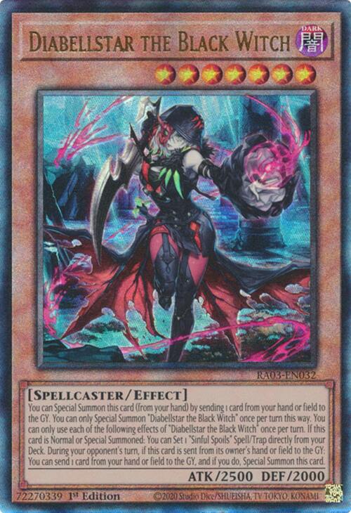 Diabellstar the Black Witch (UTR) [RA03-EN032] Prismatic Ultimate Rare | Fandemonia Ltd