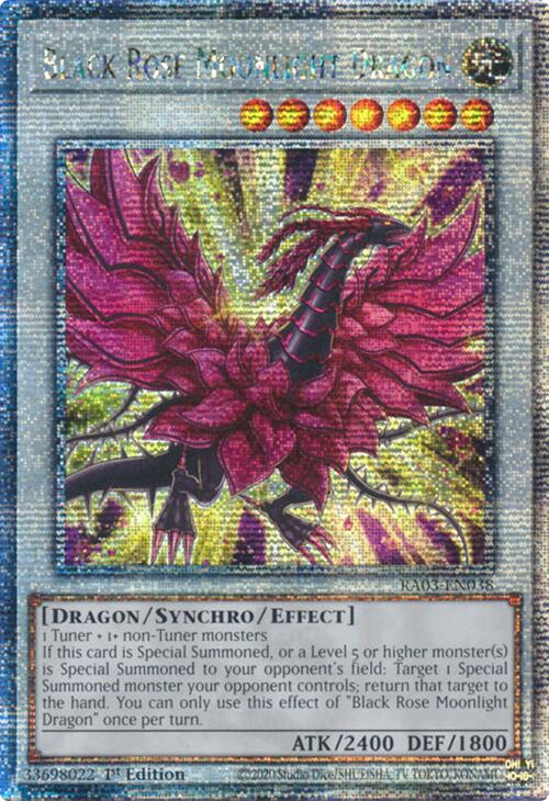 Black Rose Moonlight Dragon (Quarter Century Secret Rare) [RA03-EN038] Quarter Century Secret Rare | Fandemonia Ltd