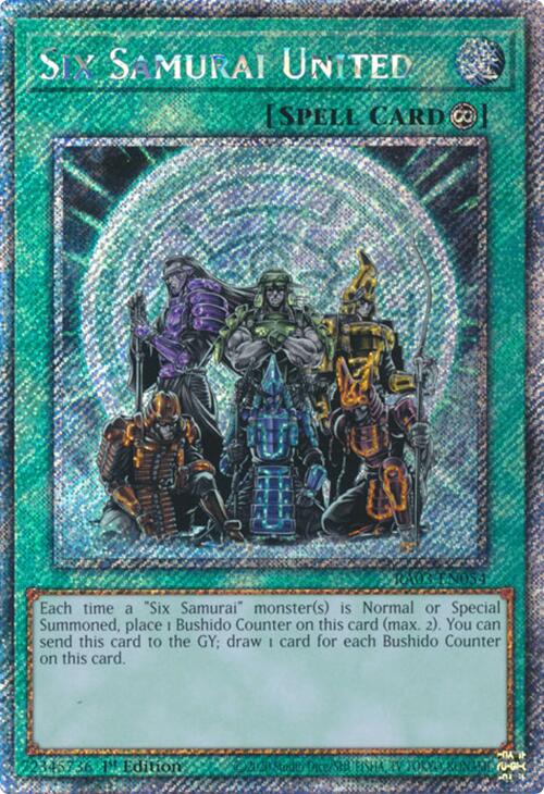 Six Samurai United (Platinum Secret Rare) [RA03-EN054] Platinum Secret Rare | Fandemonia Ltd