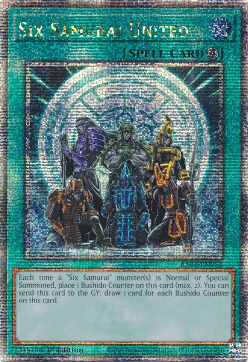 Six Samurai United (Quarter Century Secret Rare) [RA03-EN054] Quarter Century Secret Rare | Fandemonia Ltd