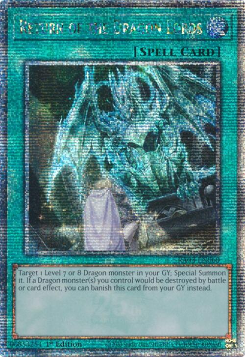 Return of the Dragon Lords (Quarter Century Secret Rare) [RA03-EN060] Quarter Century Secret Rare | Fandemonia Ltd