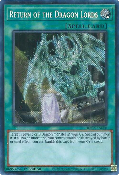 Return of the Dragon Lords (Secret Rare) [RA03-EN060] Secret Rare | Fandemonia Ltd