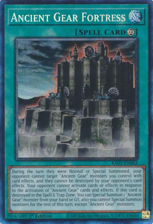 Ancient Gear Fortress (CR) [RA03-EN062] Prismatic Collector's Rare | Fandemonia Ltd