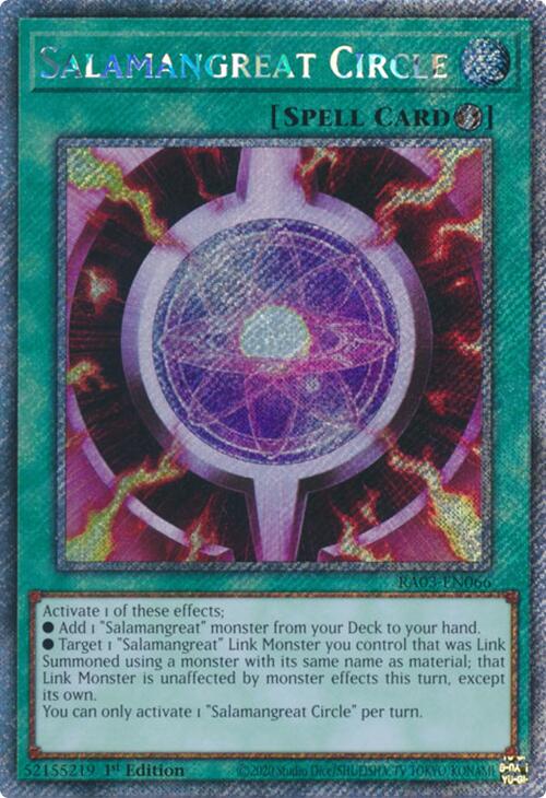 Salamangreat Circle (Platinum Secret Rare) [RA03-EN066] Platinum Secret Rare | Fandemonia Ltd