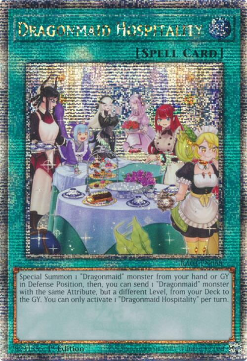 Dragonmaid Hospitality (Alternate Art) (Quarter Century Secret Rare) [RA03-EN068] Quarter Century Secret Rare | Fandemonia Ltd