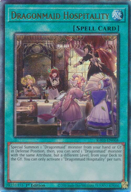 Dragonmaid Hospitality (UTR) [RA03-EN068] Prismatic Ultimate Rare | Fandemonia Ltd