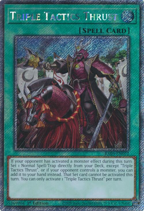 Triple Tactics Thrust (Platinum Secret Rare) [RA03-EN072] Platinum Secret Rare | Fandemonia Ltd