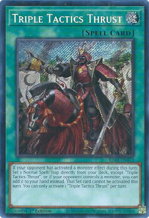 Triple Tactics Thrust (Secret Rare) [RA03-EN072] Secret Rare | Fandemonia Ltd