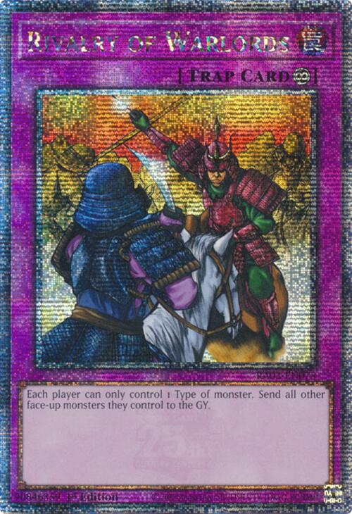 Rivalry of Warlords (Quarter Century Secret Rare) [RA03-EN075] Quarter Century Secret Rare | Fandemonia Ltd