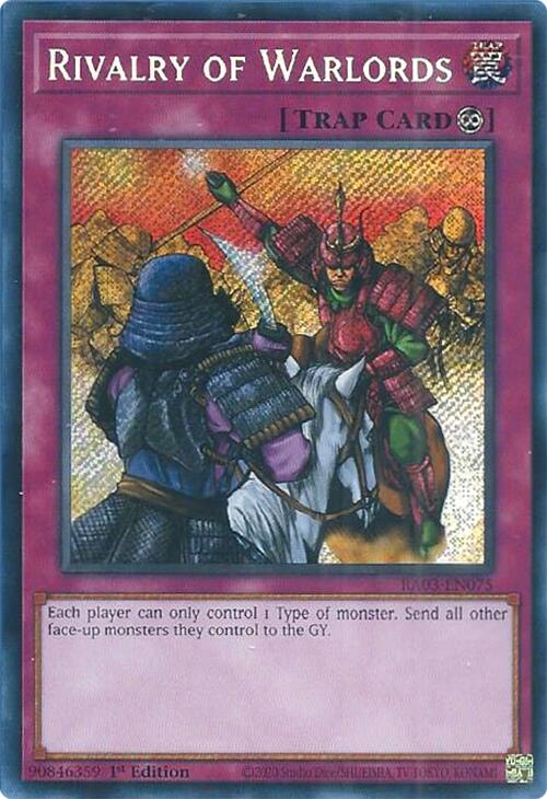 Rivalry of Warlords (Secret Rare) [RA03-EN075] Secret Rare | Fandemonia Ltd