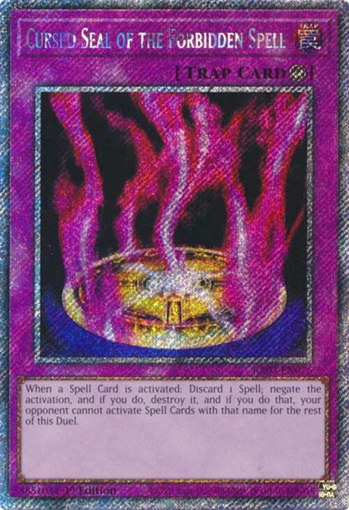 Cursed Seal of the Forbidden Spell (Platinum Secret Rare) [RA03-EN076] Platinum Secret Rare | Fandemonia Ltd