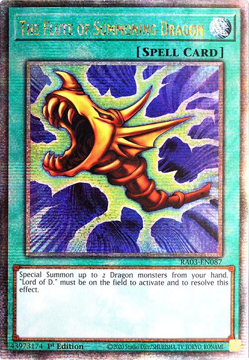 The Flute of Summoning Dragon (Quarter Century Secret Rare) [RA03-EN087] Quarter Century Secret Rare | Fandemonia Ltd