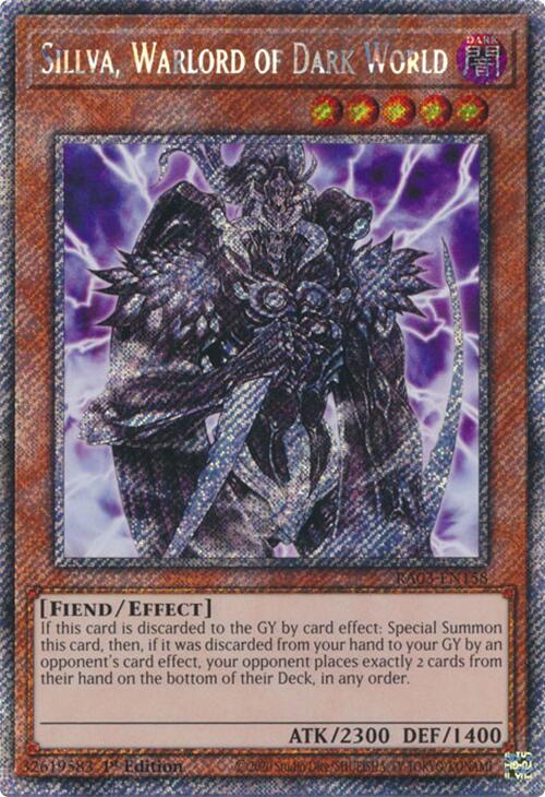 Sillva, Warlord of Dark World (Platinum Secret Rare) [RA03-EN158] Platinum Secret Rare | Fandemonia Ltd