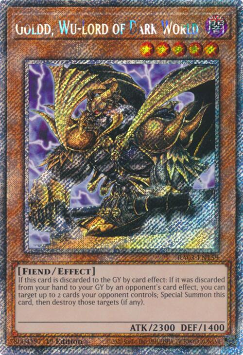 Goldd, Wu-Lord of Dark World (Platinum Secret Rare) [RA03-EN159] Platinum Secret Rare | Fandemonia Ltd