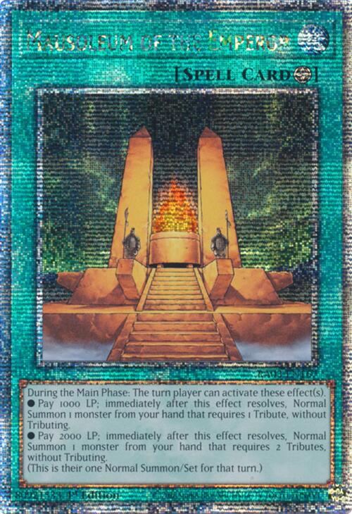 Mausoleum of the Emperor (Quarter Century Secret Rare) [RA03-EN167] Quarter Century Secret Rare | Fandemonia Ltd