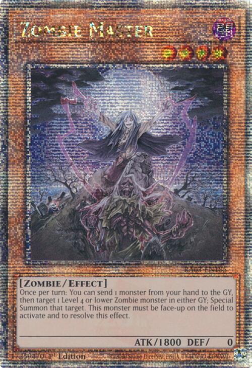 Zombie Master (Quarter Century Secret Rare) [RA03-EN185] Quarter Century Secret Rare | Fandemonia Ltd