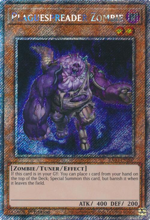 Plaguespreader Zombie (Platinum Secret Rare) [RA03-EN207] Platinum Secret Rare | Fandemonia Ltd