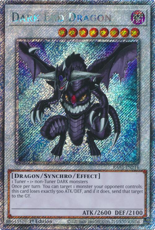 Dark End Dragon (Platinum Secret Rare) [RA03-EN216] Platinum Secret Rare | Fandemonia Ltd