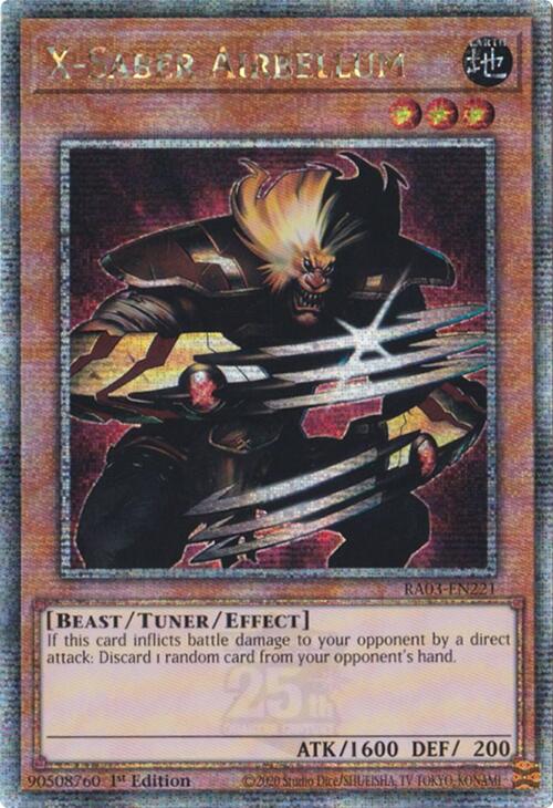 X-Saber Airbellum (Quarter Century Secret Rare) [RA03-EN221] Quarter Century Secret Rare | Fandemonia Ltd