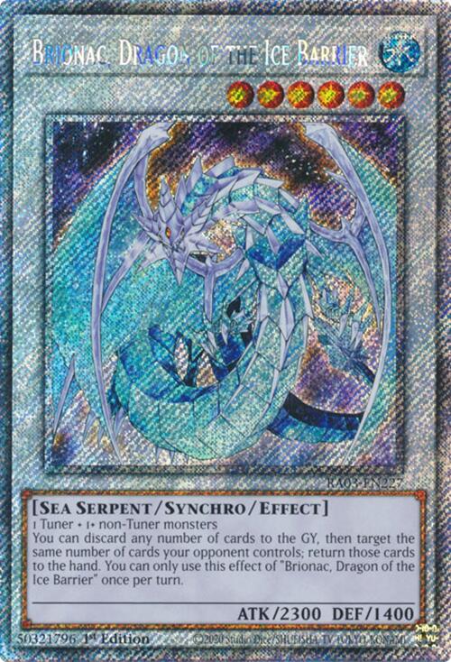 Brionac, Dragon of the Ice Barrier (Platinum Secret Rare) [RA03-EN227] Platinum Secret Rare | Fandemonia Ltd