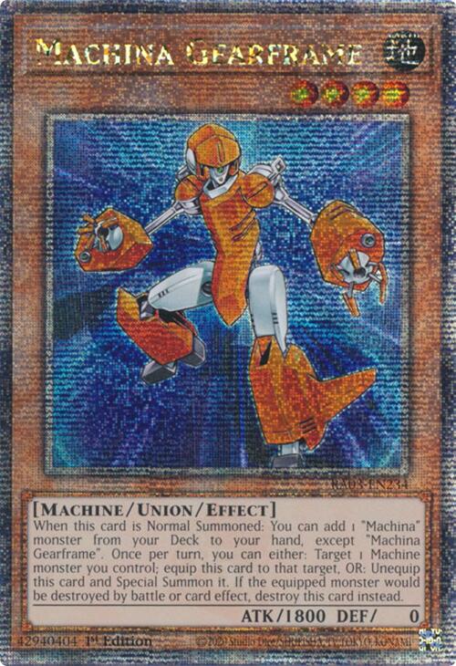 Machina Gearframe (Quarter Century Secret Rare) [RA03-EN234] Quarter Century Secret Rare | Fandemonia Ltd